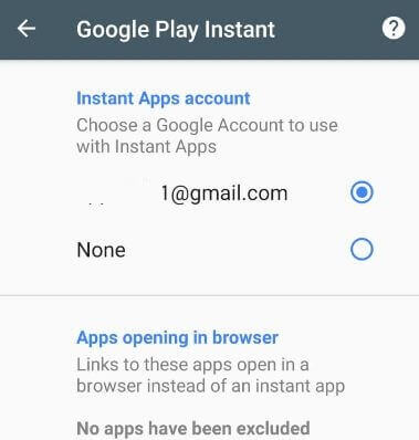 Désactivez les applications instantanées Android sur Oreo 8.1