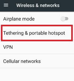 Partage de connexion et point d'accès portable sur le nougat