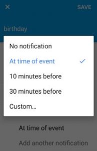 Définir la notification des événements du calendrier sur le moto G4 plus