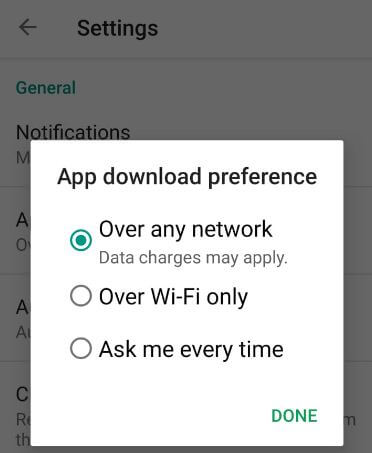 Comment modifier les préférences de téléchargement d'applications sur Android 9 Pie