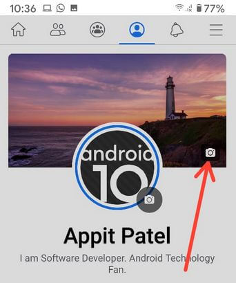Comment changer la photo de couverture sur Facebook sur Android