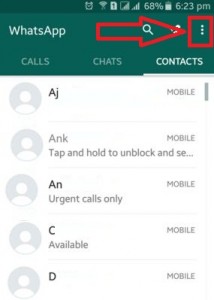 Comment supprimer un contact bloqué de WhatsApp Android