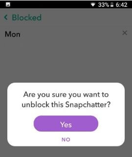 Comment débloquer quelqu'un sur Snapchat Android