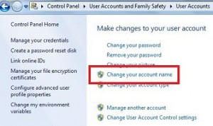 Comment changer le nom du compte Windows 7