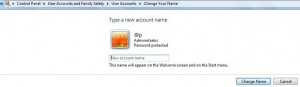 changer le nom du compte windows 7